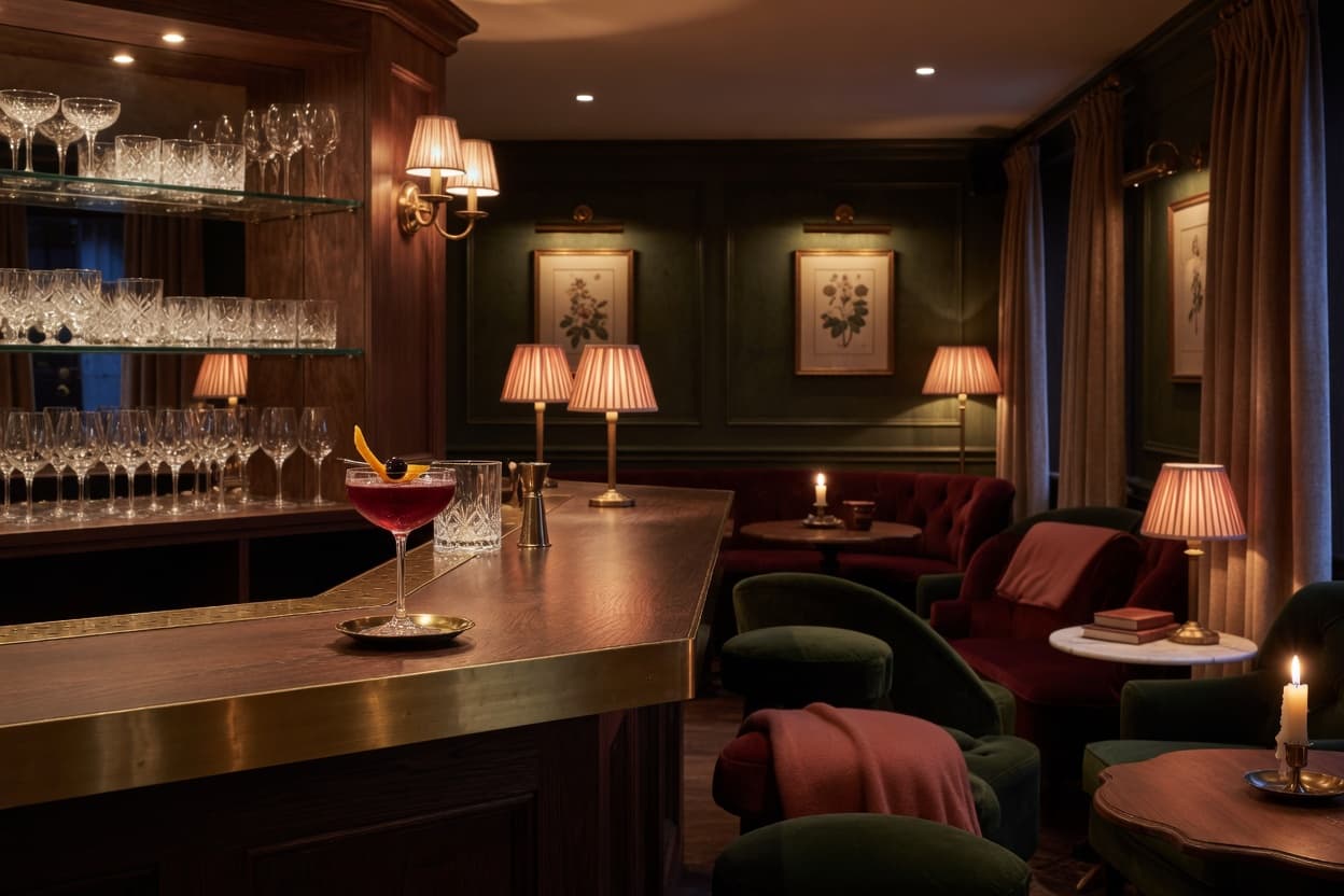 Local Brunello and negronis as the sun goes down — poured on the terrace or by the fire.
