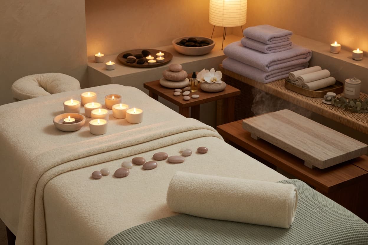 A small spa for slow Tuscan afternoons — steam, stillness and the gentlest hands in the valley.